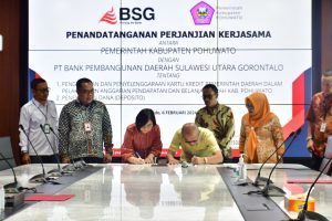 Bupati Pohuwato Tandatangani Kerjasama Penempatan Deposito dengan BSG
