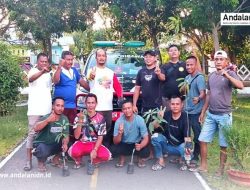 Satpol PP dan Damkar Pohuwato Tanam Bibit Pohon Mangga Disetiap Kantor OPD