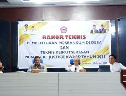 Bagian Hukum Setda Pohuwato Gelar Rakor Pembentukan Posbankum Desa