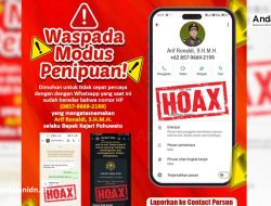 Masyarakat Diminta Waspada, Penipuan Mengatasnamakan Kajari Pohuwato Beredar